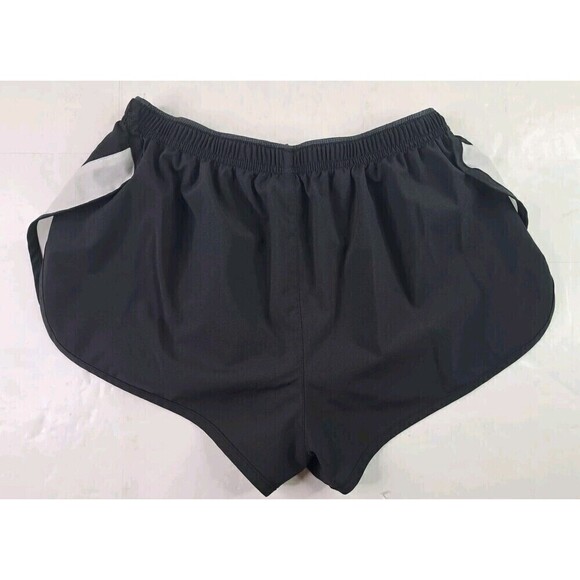 Brooks Women’s Lined Running Shorts Sz Small Black Logo Lightweight Drawstring - Picture 2 of 4